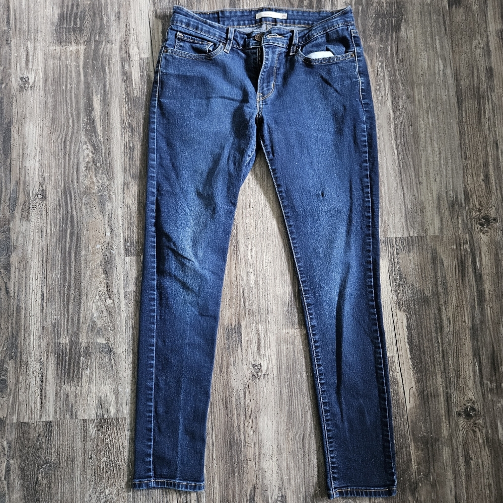 Levi's 711 Dark Wash Jeans, Size 28 (W28 x L30)